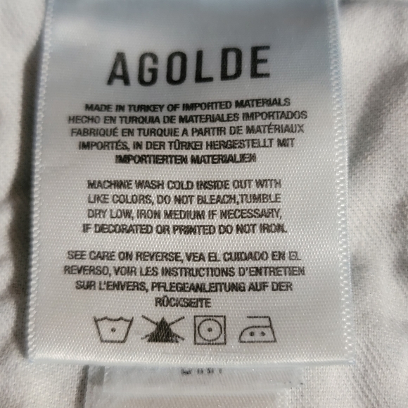 Agolde Lana Organic Cotton Button Fly High Rise Straight Leg Jeans Size 32 - Picture 11 of 12